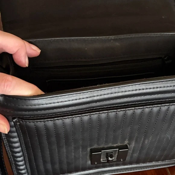 Aldo Black Structured Satchel - Picture 6 of 15